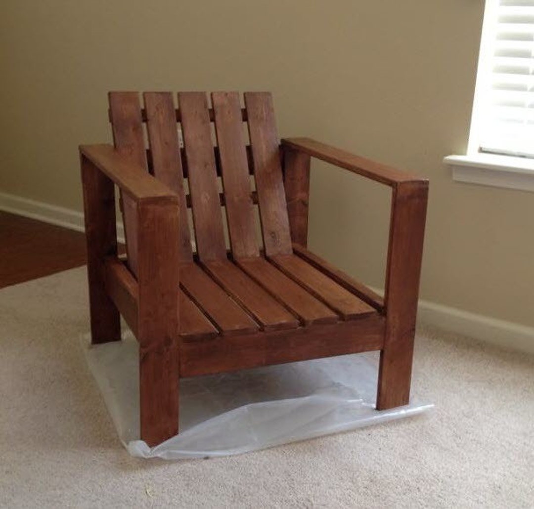 Simple Modern Outdoor Chair Plans Garden Lounge Plans Wooden Etsy