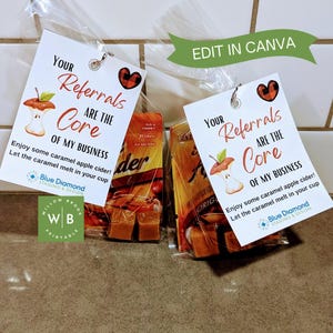 Referral gift tag, Appreciation hospice, Marketing thank you