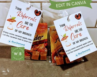 Referral gift tag, Appreciation hospice, Marketing thank you