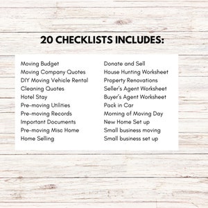 Moving Checklist Planner, Printable Google Sheets, Moving To-Do List image 7