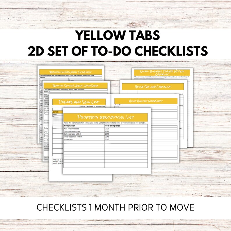 Moving Checklist Planner, Printable Google Sheets, Moving To-do List - Etsy