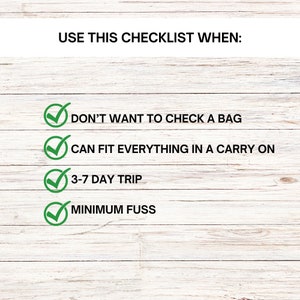 Carryon Bag Packing List, Printable Travel Vacation Planner, Google ...