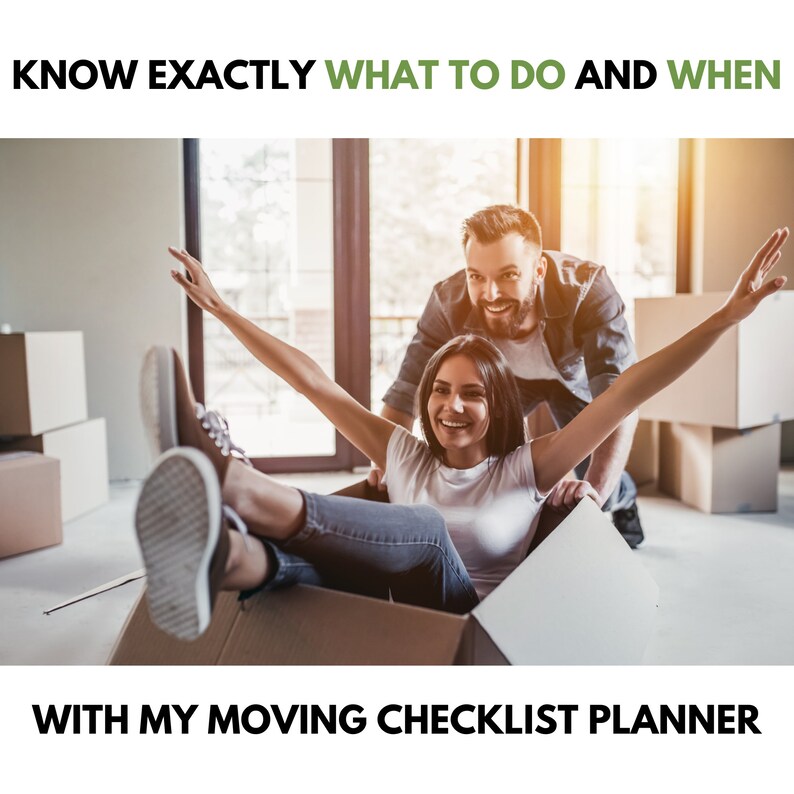 Moving Checklist Planner, Printable Google Sheets, Moving To-Do List image 2