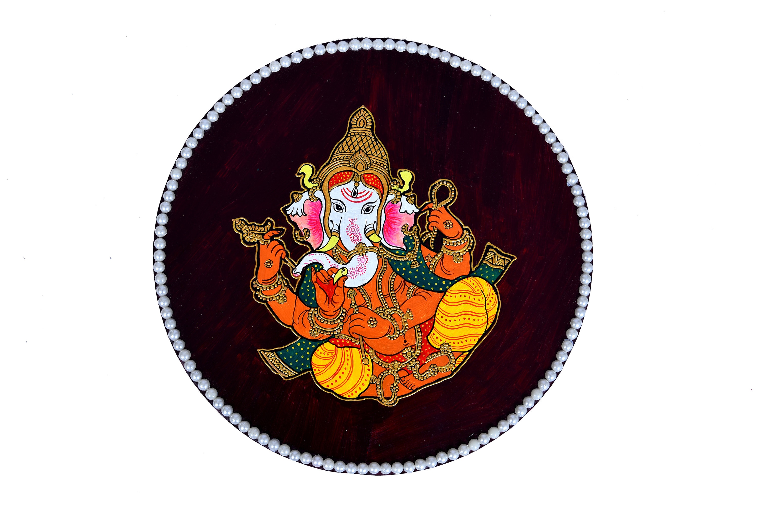 Ganesha Tanjore Hand Made Painting Blouse Etsy