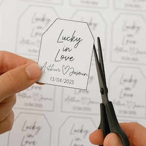 Porta biglietti gratta e vinci Lucky in Love - Bomboniera digitale per matrimonio - Personalizzata e stampabile