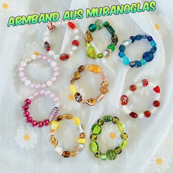 Muranoglas-Armband | einmalige Armbänder aus Muranoglas in verschiedenen Farben