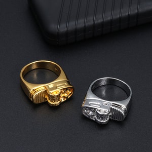 Creative Lighter Shape Metal Ring Punk Accessory