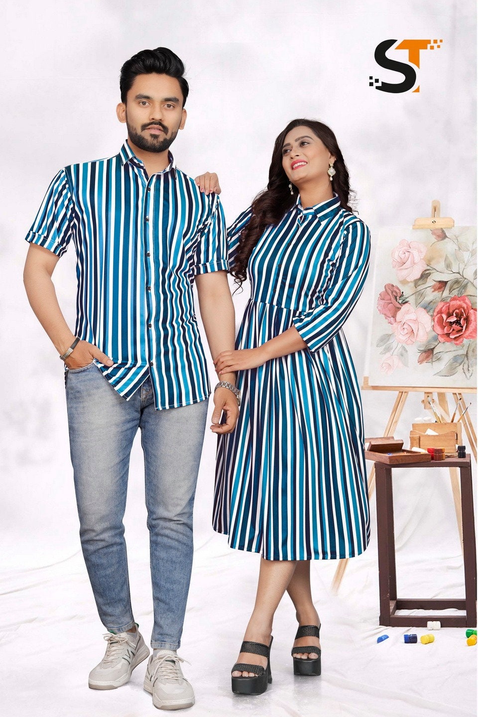 Couple sets | Couple dress, Gents kurta design, Couple matching outfits