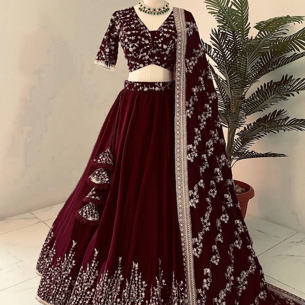 Premium Designer Red Lehenga Choli For Wedding Function, Partywear 3pc Readymade Lehenga Choli , Bridal Lehenga ,Red Lehenga Choli,Lehengas