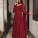 Black Anarkali style Anarkali Faux Georgette