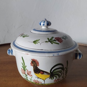 Small casserole dish in old earthenware