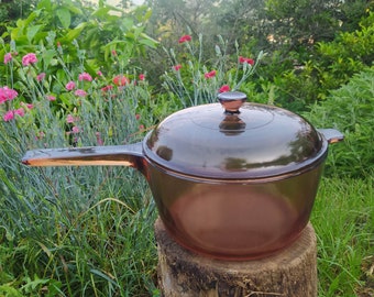 Vintage glass saucepan