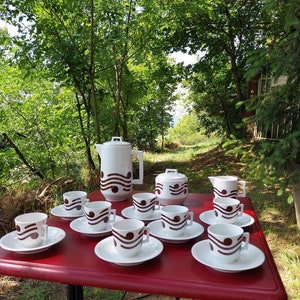Vierzon porcelain coffee service