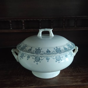 Old earthenware soup tureen from Givors