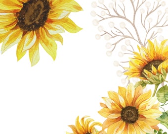 Sunflower Background Paper - Digital Files