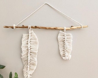 Estéticas plumas de macramé