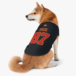 Travis Kelce Replica Football Jersey Dog Pet Shirt - Chiefs Fan Gear - Kelce #87 - Kansas City Chiefs - Football Fan Pet Apparel - swiftie