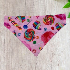Candy Pet Bandana, over the collar bandana for dogs and cats, Personalized