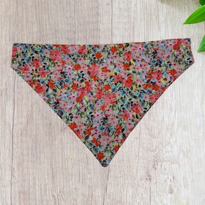 Floral Bandana, over the collar bandana for dogs and cats, Personalized