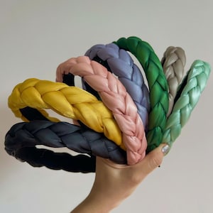 Braided Satin Mấn Lụa Headband | Vietnamese Traditional Hair Accessory, Many Colors
