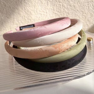 Accesorios Ao Dai | Diadema Brocado Seda Vietnamita Mấn Lụa Pequeña | Diadema Pastel Mujer