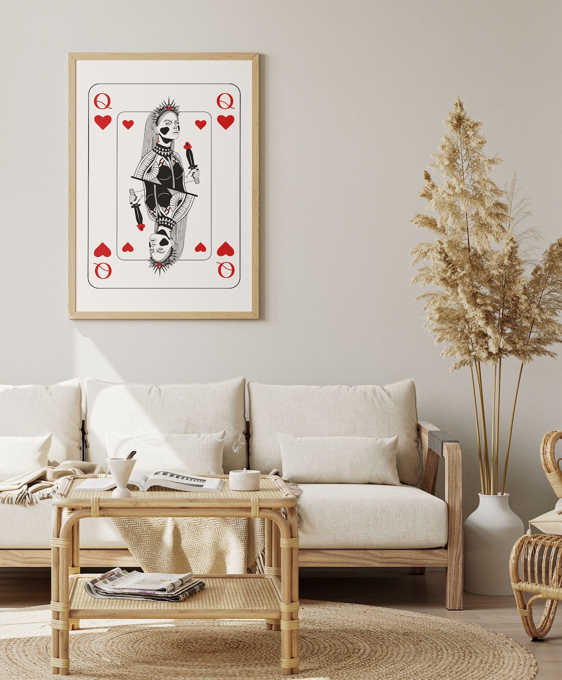 Queen Of Hearts Poster Playing Card Poster Printable Art Digital queen-of-hearts-poster-playing-card-poster-printable-art-digital