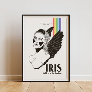 Iris Greek Goddess, Greek Mythology, Printable Art, Digital Download, Female Goddess, Instant Download, Digital Art, Rainbow Goddess