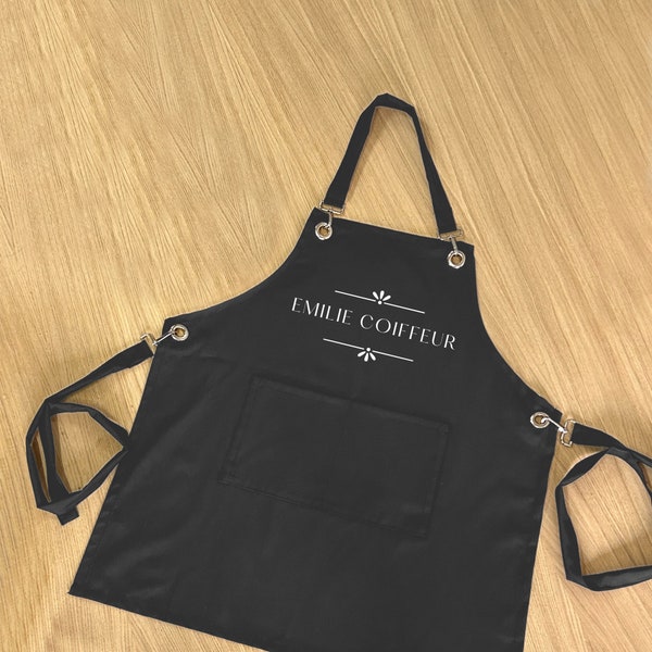 Custom Hair Stylist Apron for Women, Haircut Apron with Pocket, Adjustable Hairdresser Apron, Personalized Logo Apron, Work Apron for Salon