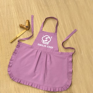 Cute Kids Apron, Personalized Children Apron, Kitchen Apron for Kids, Little Chef Apron with Pocket, Custom Toddler Apron, Cooking Apron