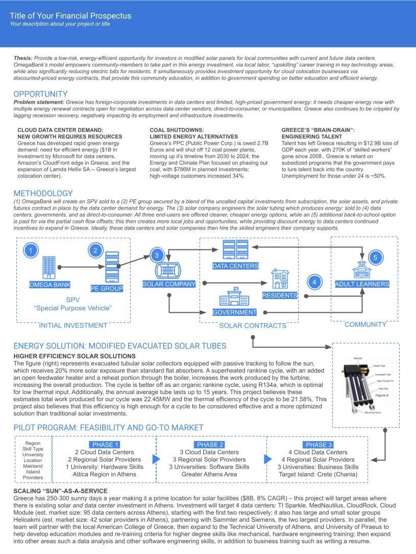 Financial Prospectus Template - Etsy