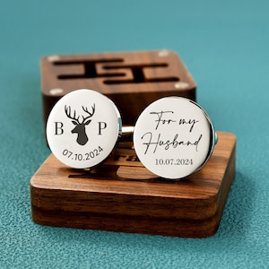 Personalized Cufflinks, Custom Cufflinks for Groom Cufflink, Wedding Day Gift, My heart is yours Cufflink, Groomsman Gifts, Gift for Husband