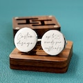Personalized Custom Cufflinks，Custom any content you want,  Up to 25 words per cuff links, Wedding Cuff links, Birthday anniversary gifts