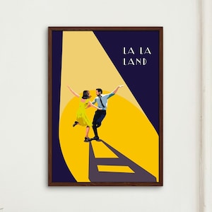 La La Land Movie Poster | Romantic Movie Poster | Ryan Gosling | Printable Wall Art | Minimalist Movie | Emma Stone Musical