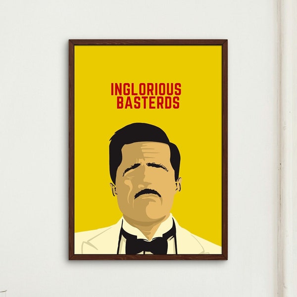 Inglorious Basterds Poster | Quentin Tarantino Movie Film Poster | Brad Pitt Poster | Mininimalist Wall Art Print | Famous Modern Film Quote