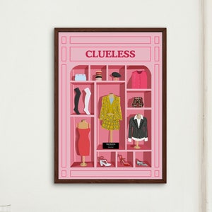 Clueless Movie Poster | Printable Wall Art | Clueless 1995 Cher | Ugh As If |  Digital Poster Download | Famous Wall Art | Cher & Dionne