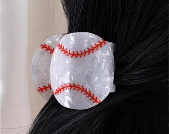 Baseball Claw Clip, Softball Hair Accessory, Sports Lover Gift, Game Day Outfit