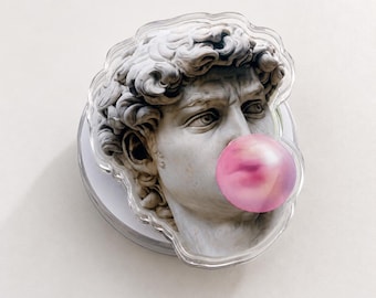 Soporte para teléfono David Bubble Gum, acrílico MagSafe, accesorio de cultura pop para iPhone