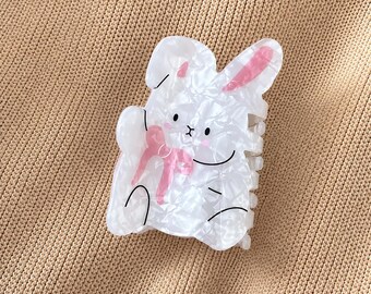 Bunny Claw Clip, Kawaii Rabbit Hair Accessory, Pastel Outfit