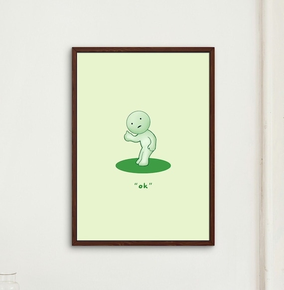 Smiski Poster | Smiski Work Series Poster | Smiski Funny Poster