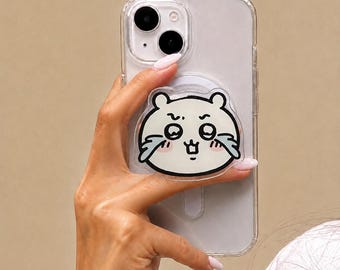 Chiikawa MagSafe Phone Grip, Hachiware Usagi Phone Stand, Anime Magnetic Accessory