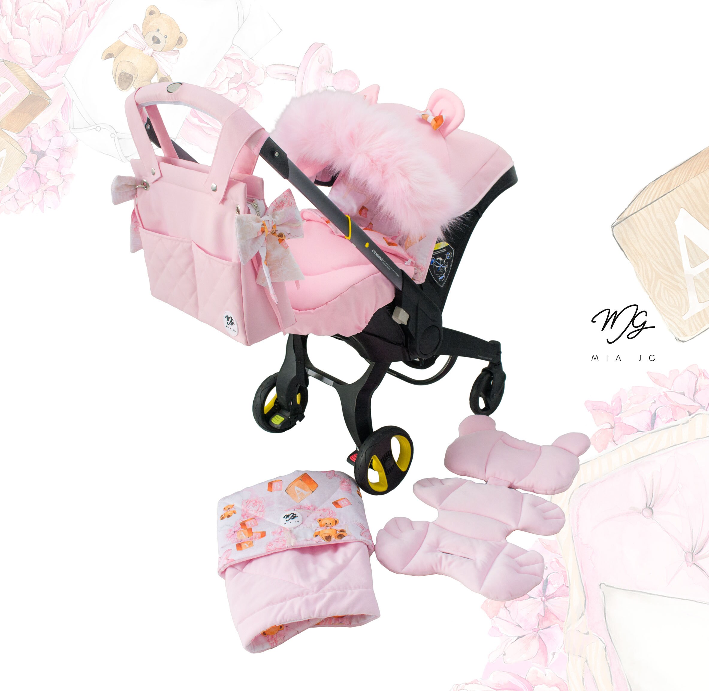 DOONA ACCESSORIES Seat Overlay Cute Stroller Decoration Cover