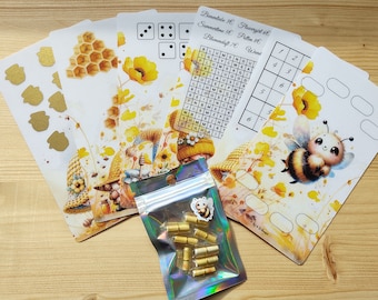 Honey And Friends | Sparchallenge | passend für A6-Binder | Umschlagmethode