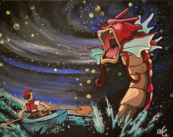 Pokémon textured paintings