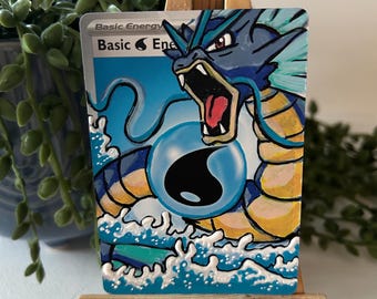 Custom painted Gyarados Energy Card