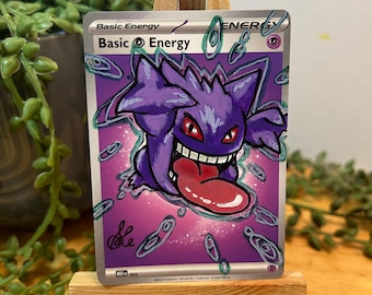 Custom painted Gengar Energy Card