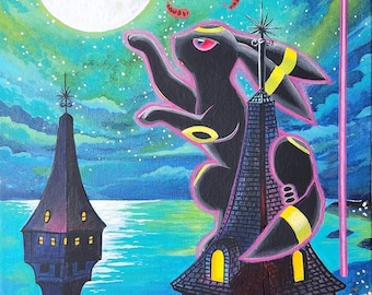 Umbreon vmax alt art textured painting
