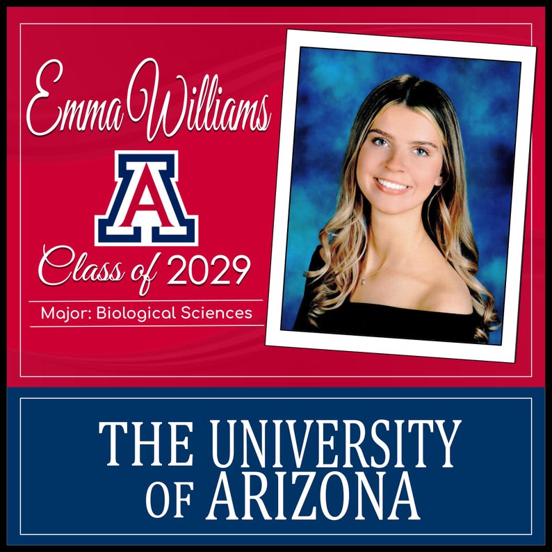 Custom Digital College Announcement Class of 2030, Custom Digital GRADUATION Announcement, University COMMITMENT, Social Media Ready image 2
