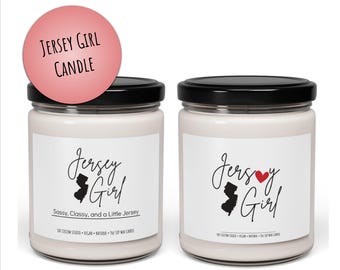 Jersey Girl Candle - Jersey Girl Gift for Mom, Daughter, Sister, BFF, Grandmother, In-Law and for Her, 9oz Scented Candle