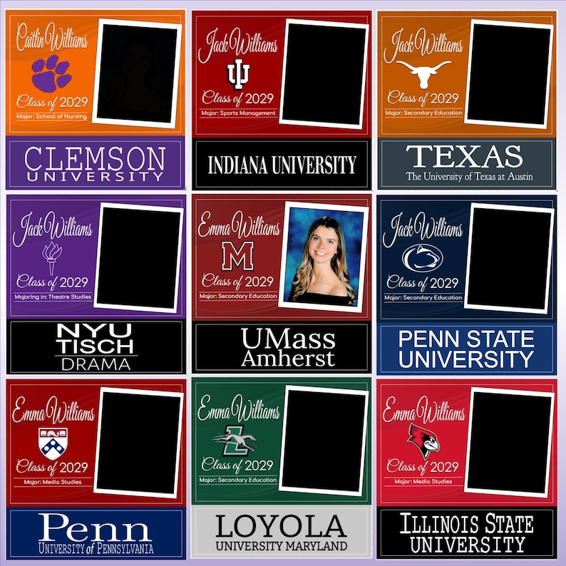 Custom Digital College Announcement Class of 2030, Custom Digital GRADUATION Announcement, University COMMITMENT, Social Media Ready image 4