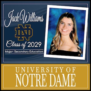 Custom Digital College Announcement Class of 2030, Custom Digital GRADUATION Announcement, University COMMITMENT, Social Media Ready image 3